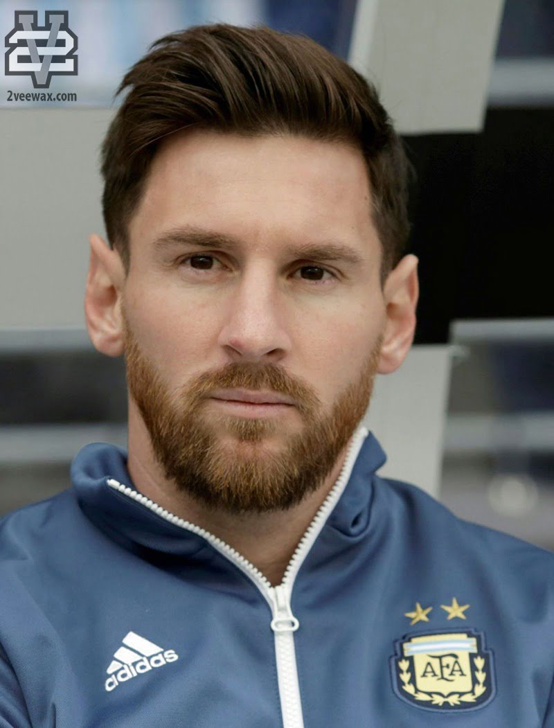 kiểu tóc Lionel Messi Side part Platinum hair