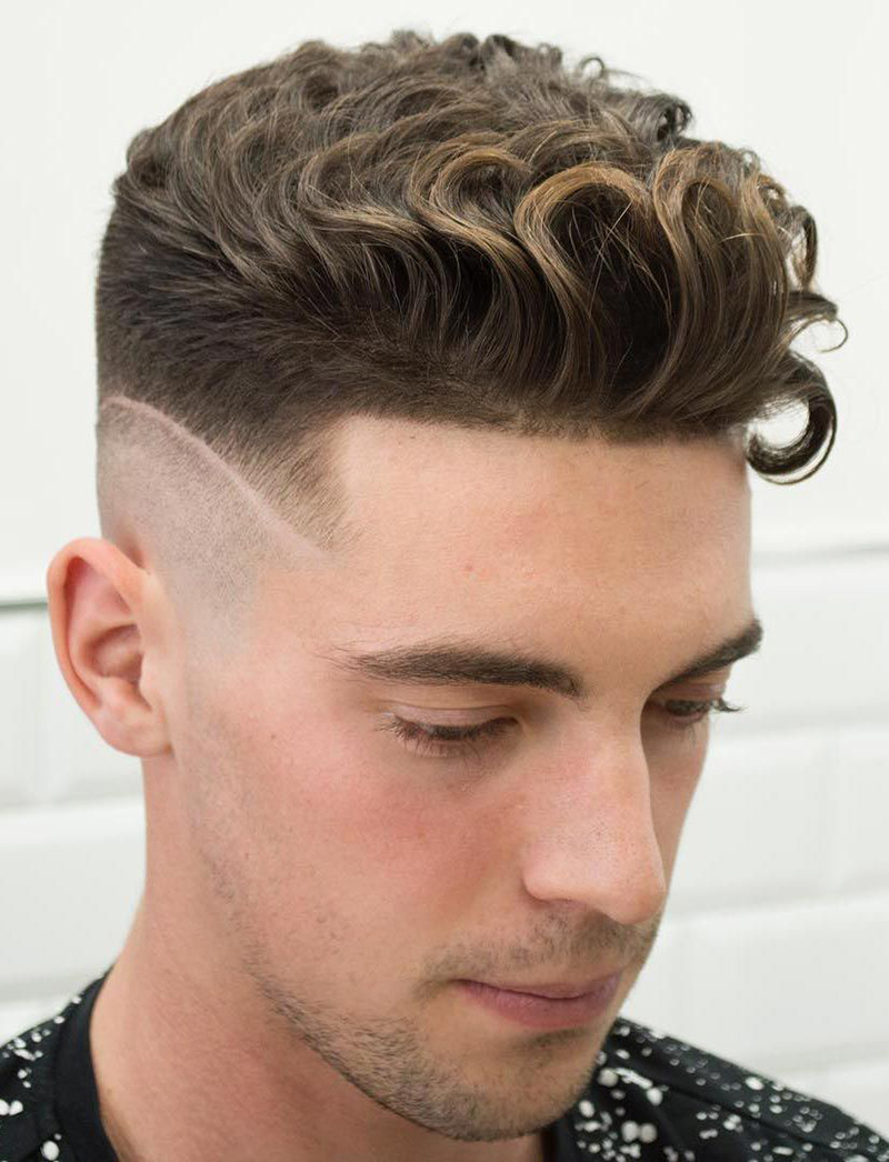 Uốn tóc nam ngắn đẹp curly fade undercut